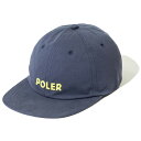 POLeR OUTDOOR STUFF(ポーラーアウトドアスタッフ) / キャップ 帽子 / POLER STUFF COTTON CAP - POLER NAVY / 251MCV0088 / メンズ ユニセックス ロゴ シンプル ネイビー 紺