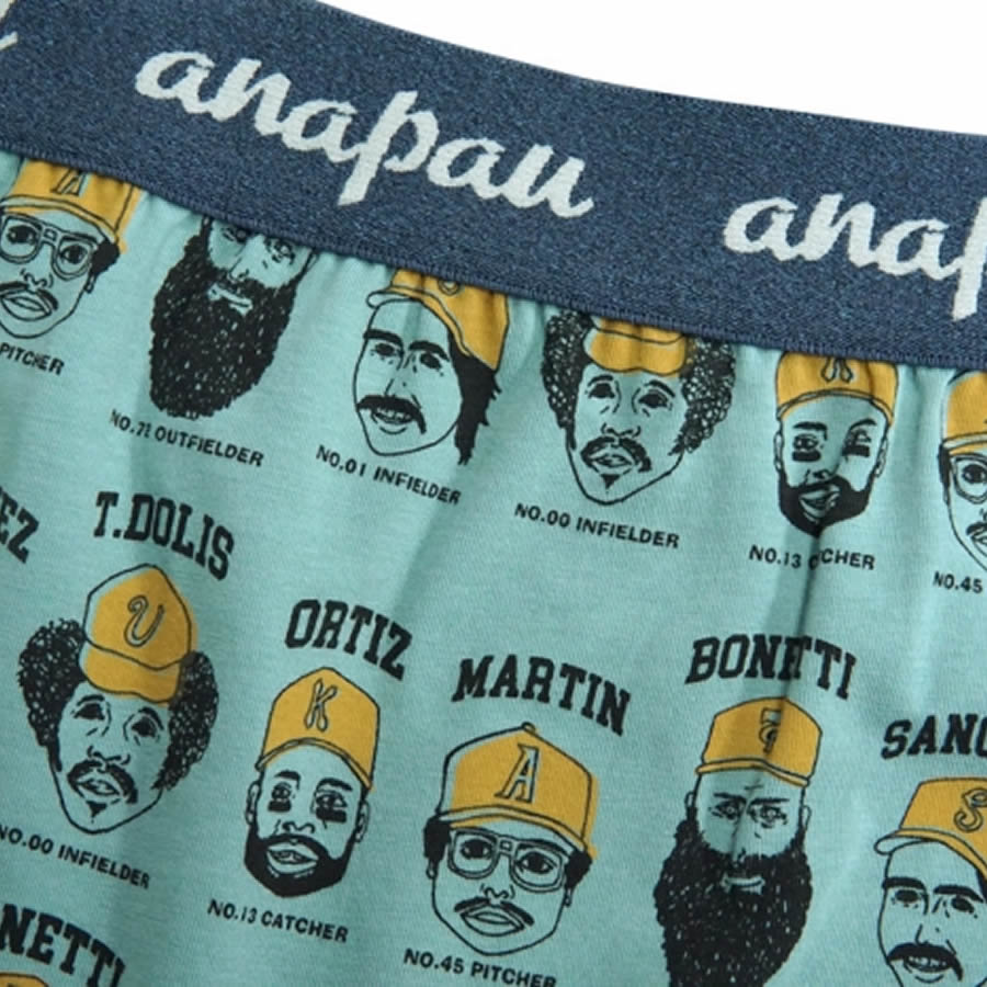 anapau アナパウ / ボクサーパンツ 下着 アンダーウェア / P-2007 / ベースボール / MINT / メンズ 【t66】