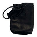 NASNGWAM (ナスングワム) / 巾着 レザー バッグ / DEARSKIN WHISKY BAG - BLACK / EM2326402 / 日本製 メ...