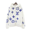 ルイヴィトン モノグラム ミンクファー ジップド フーディ メンズ ホワイト ブルー LOUIS VUITTON 【中古】 【アパレル・小物】