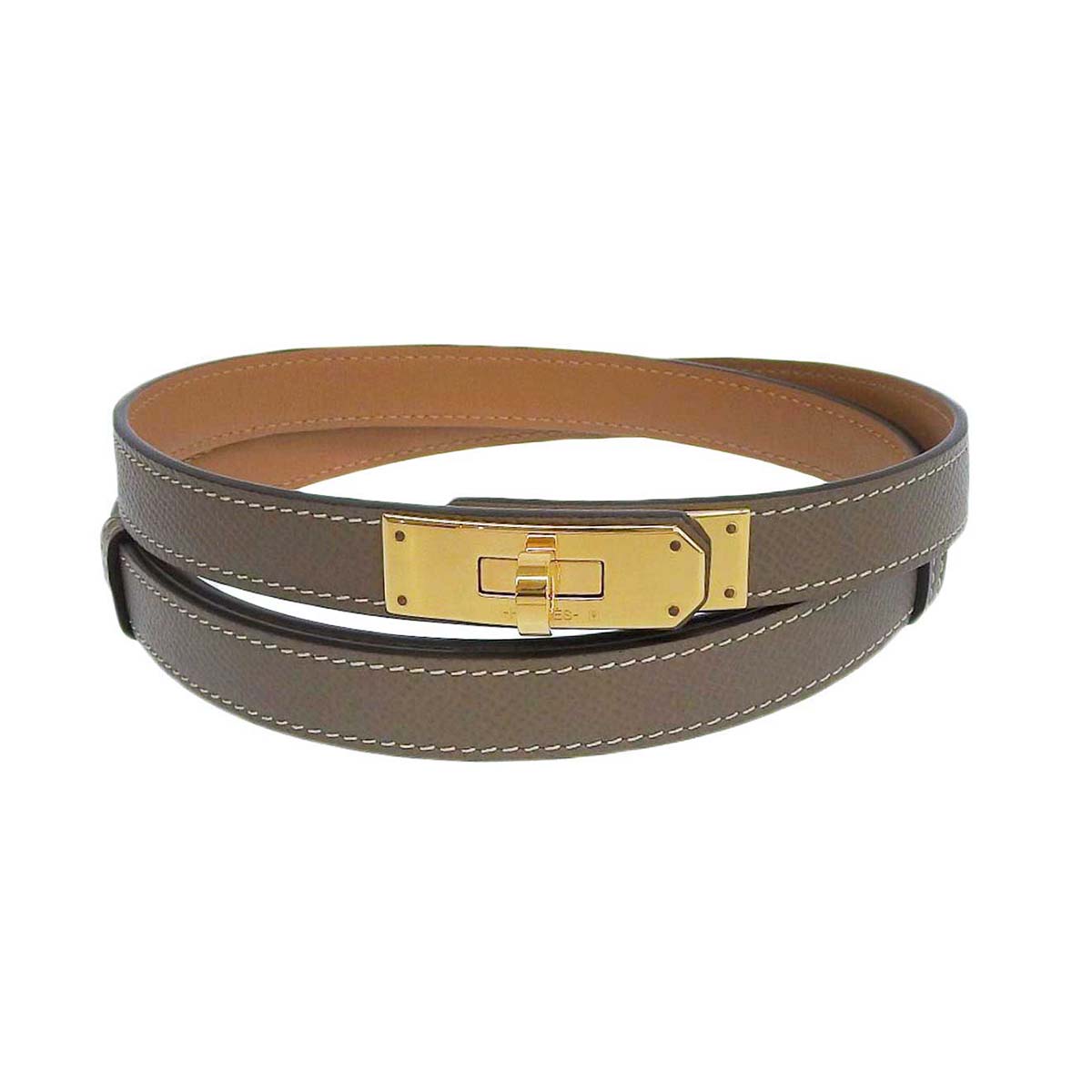 エルメス ケリー ベルト 18 レディース ベージュ ブラウン HERMES 【中古】 【アパレル・小物】のサムネイル