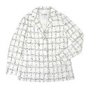 シャネル ココマーク ツイード ジャケット P74832V65963 レディース ホワイト ブラック CHANEL 【中古】 【アパレル・小物】