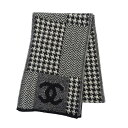 シャネル ココマーク カシミヤ マフラー ユニセックス ブラック ホワイト マルチカラー CHANEL 【中古】 【アパレル・小物】(4)