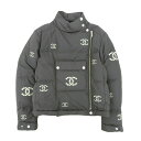 シャネル ココマーク ダウンジャケット P70636V62163 レディース チャコールグレー CHANEL 【中古】 【アパレル・小物】