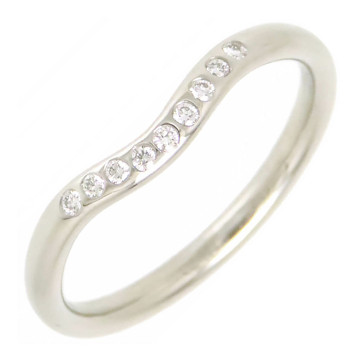 ティファニー カーブド バンドリング ダイヤモンド #13 PT950 レディース TIFFANY&Co. [美品] 【中古】 【ジュエリー】のサムネイル