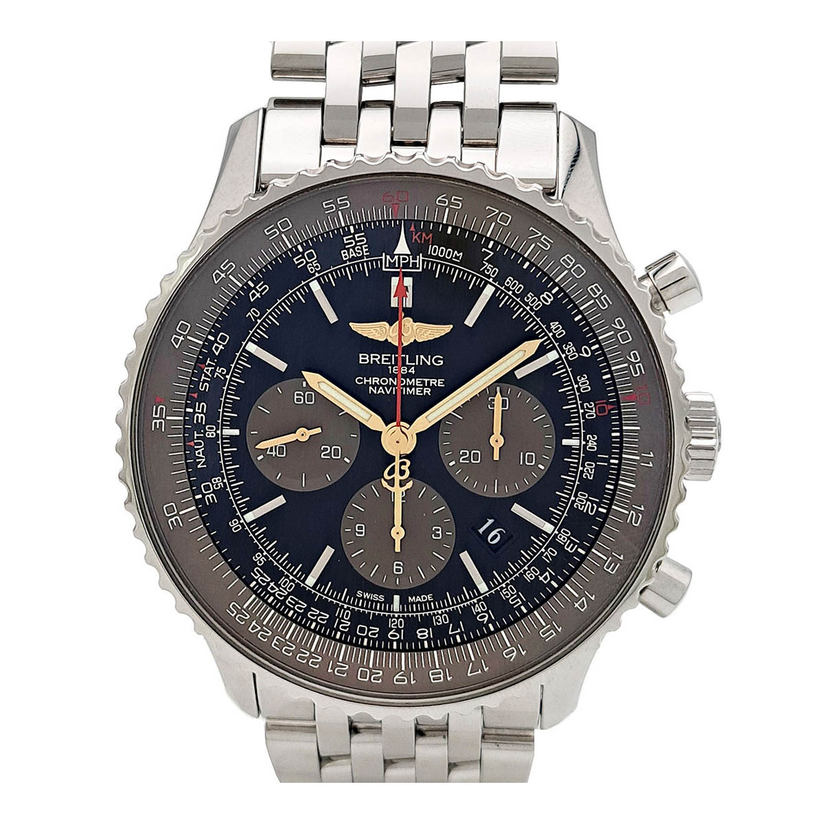 ブライトリング ナビタイマー01 リミテッド AB0127 自動巻き ステンレススティール メンズ BREITLING 【中古】 【時計】