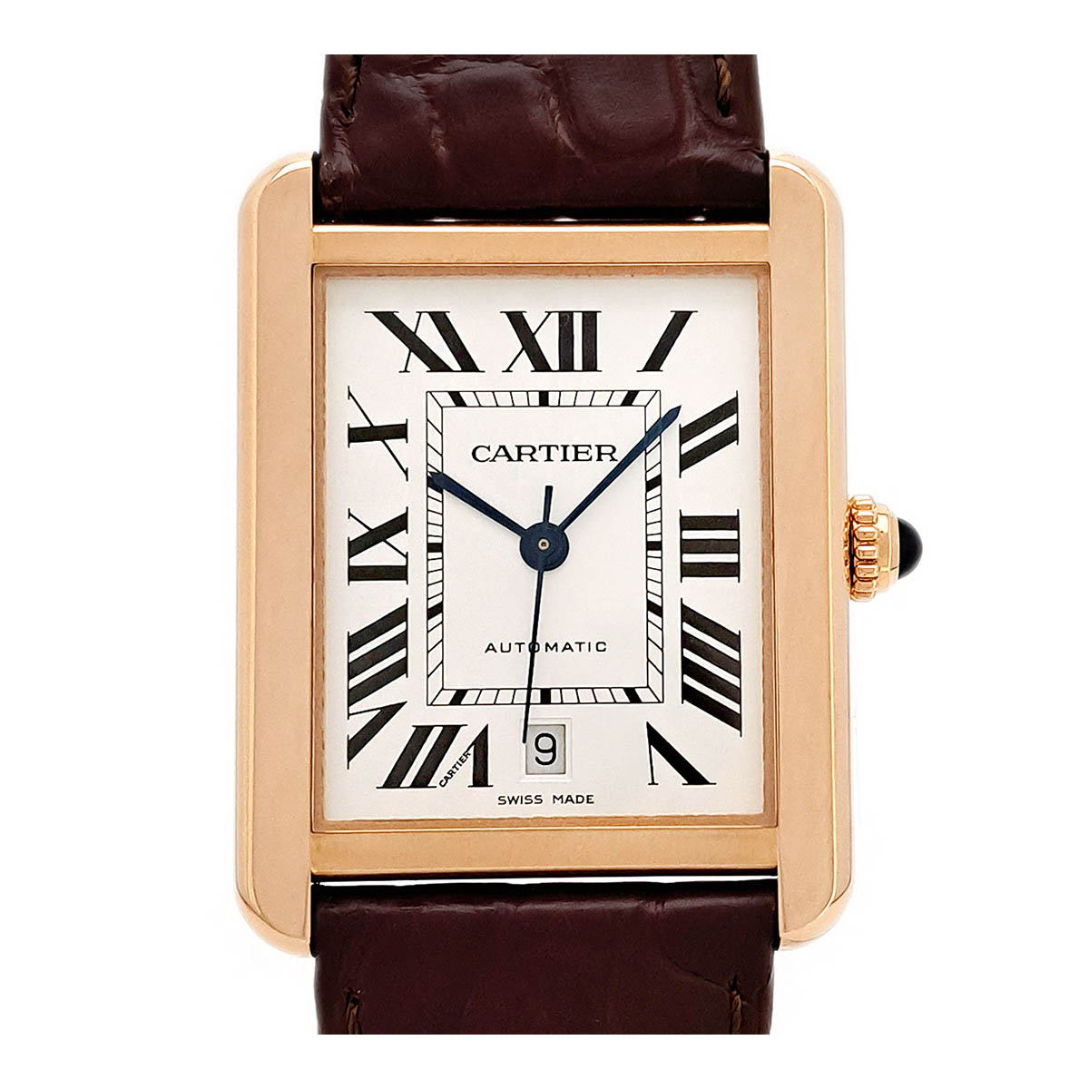 カルティエ タンクソロ XL W5200026 自動巻き ピンクゴールド メンズ CARTIER 【中古】 【時計】