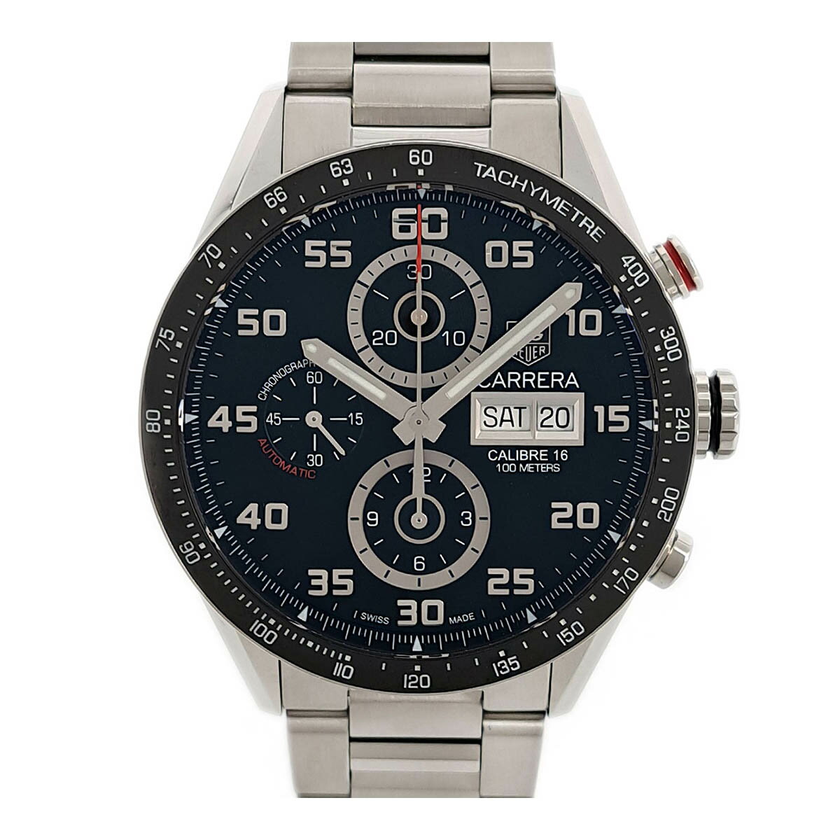 タグホイヤー カレラ タキメーター クロノグラフ デイデイト CV2A1R.BA0799 自動巻き ステンレススティール メンズ TAG HEUER 【中古】 【時計】