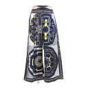 エルメス カレイドスコープ エフェクト クロップド パンツ レディース ネイビー HERMES 【中古】 【アパレル・小物】