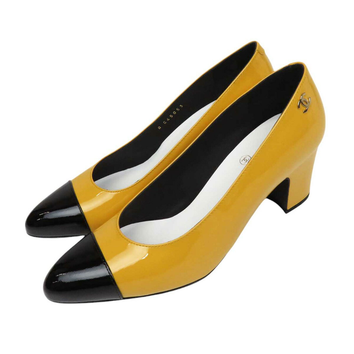 正規品 CHANEL シャネル パンプス パテントレザー イエロー 23.5 楽天市場】シャネル 中古(カラーイエロー)(パンプス