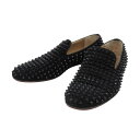 クリスチャンルブタン スパイク スウェード ローファー メンズ ブラック Christian Louboutin 【中古】 【アパレル・小物】