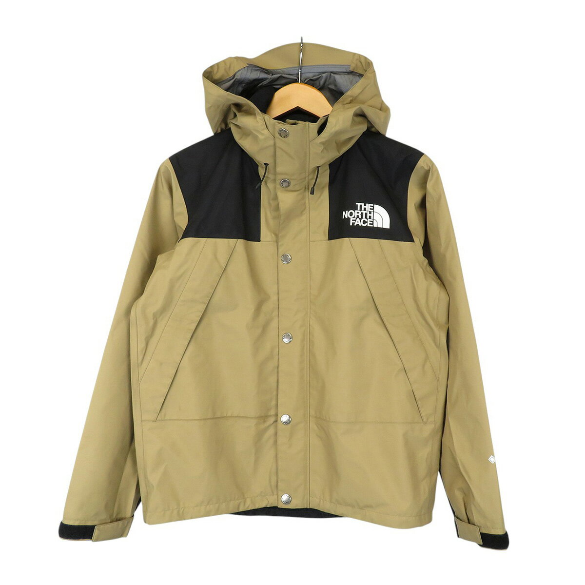 ザ ノース フェイス マウンテン レインテックス ジャケット メンズ ベージュ 黒 THE NORTH FACE 【中古】 【アパレル・小物】
