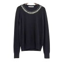 ジバンシイ パール ビジュー ネック ニット レディース ブラック GIVENCHY 【中古】 【アパレル・小物】