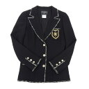 シャネル ココマーク エンブレム テーラードジャケット P24952V12963 レディース ブラック CHANEL 【中古】 【アパレル・小物】