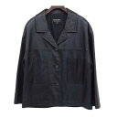 シャネル ココマーク ヴィンテージ レザー ジャケット レディース ネイビー(濃紺) CHANEL 【中古】 【アパレル・小物】