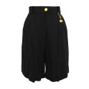 ヴァレンティノ プリーツ キュロット パンツ valentino garavani sport レディース ブラック VALENTINO 【中古】 【アパレル・...