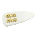 ミュウミュウ パテントレザー ヘアクリップ 5IF092 069 F0009 レザー メタル ユニセックス ホワイト MIUMIU 【中古】 【アパレル・小物】