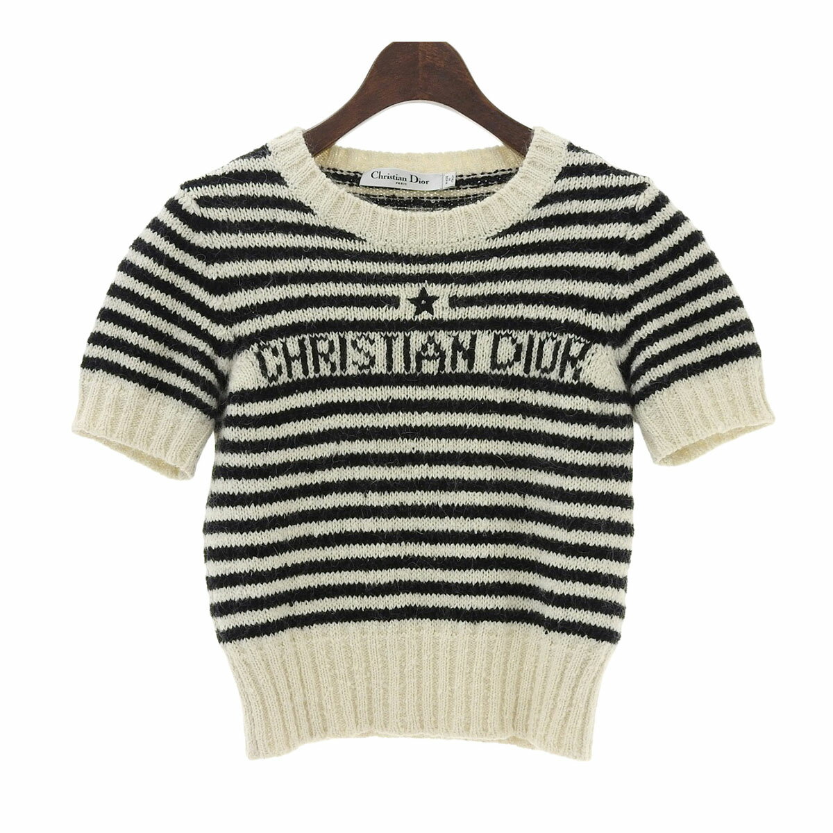 Christian Dior 半袖セーター M グレー・ピンク ストライプ 楽天市場】ニット 半袖(ブランドディオール)(ニット