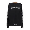 クロムハーツ スクロールラベル ロゴ プリント ロングスリーブ Tシャツ メンズ ブラック CHROME HEARTS 【中古】 【アパレル・小物】