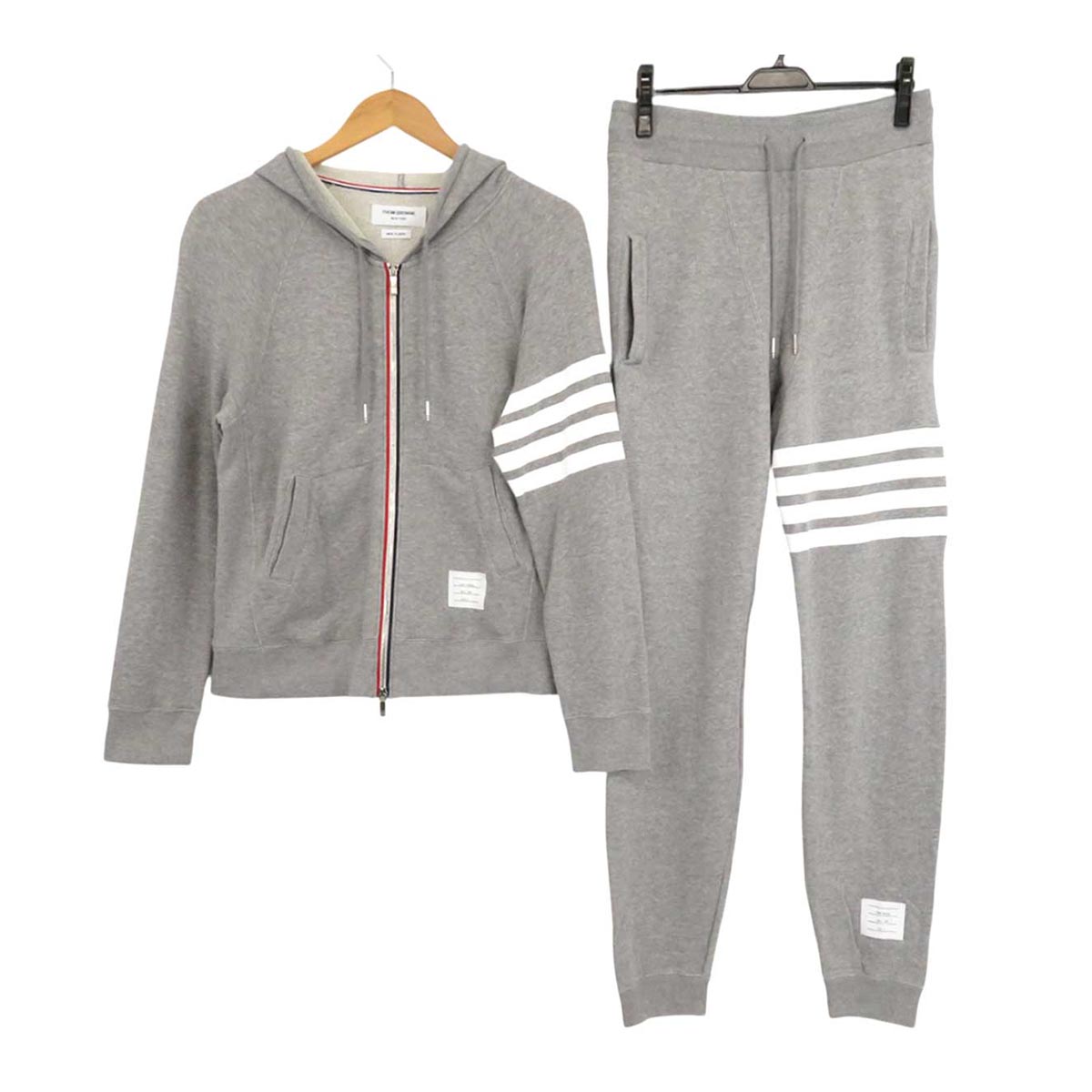トムブラウン 4 BAR スウェット セットアップ メンズ グレー THOM BROWNE 【中古】 【アパレル・小物】