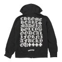 クロムハーツ バック 英字 プリント ジップ パーカー メンズ ブラック CHROME HEARTS 【中古】 【アパレル・小物】
