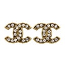 シャネル ココマーク ストラス ビジュー スタッドピアス メタル ストラス ユニセックス CHANEL 【中古】 【アパレル・小物】