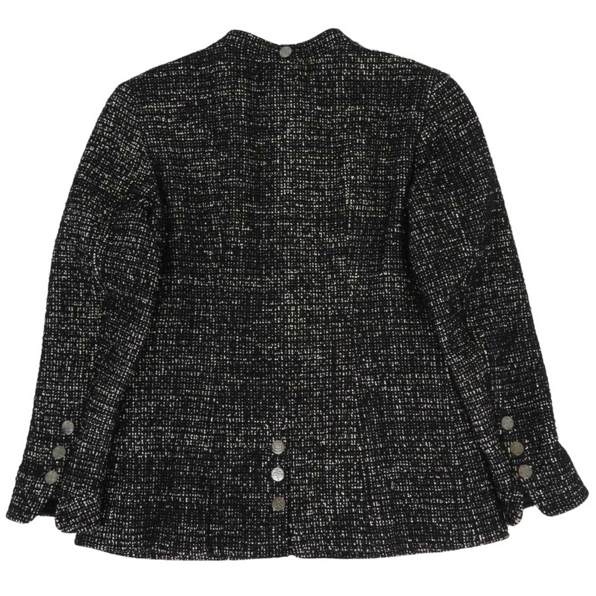 シャネル ココマーク ツイード ウール ジャケット P19831V11551 レディース ブラック CHANEL 【中古】 【アパレル・小物】