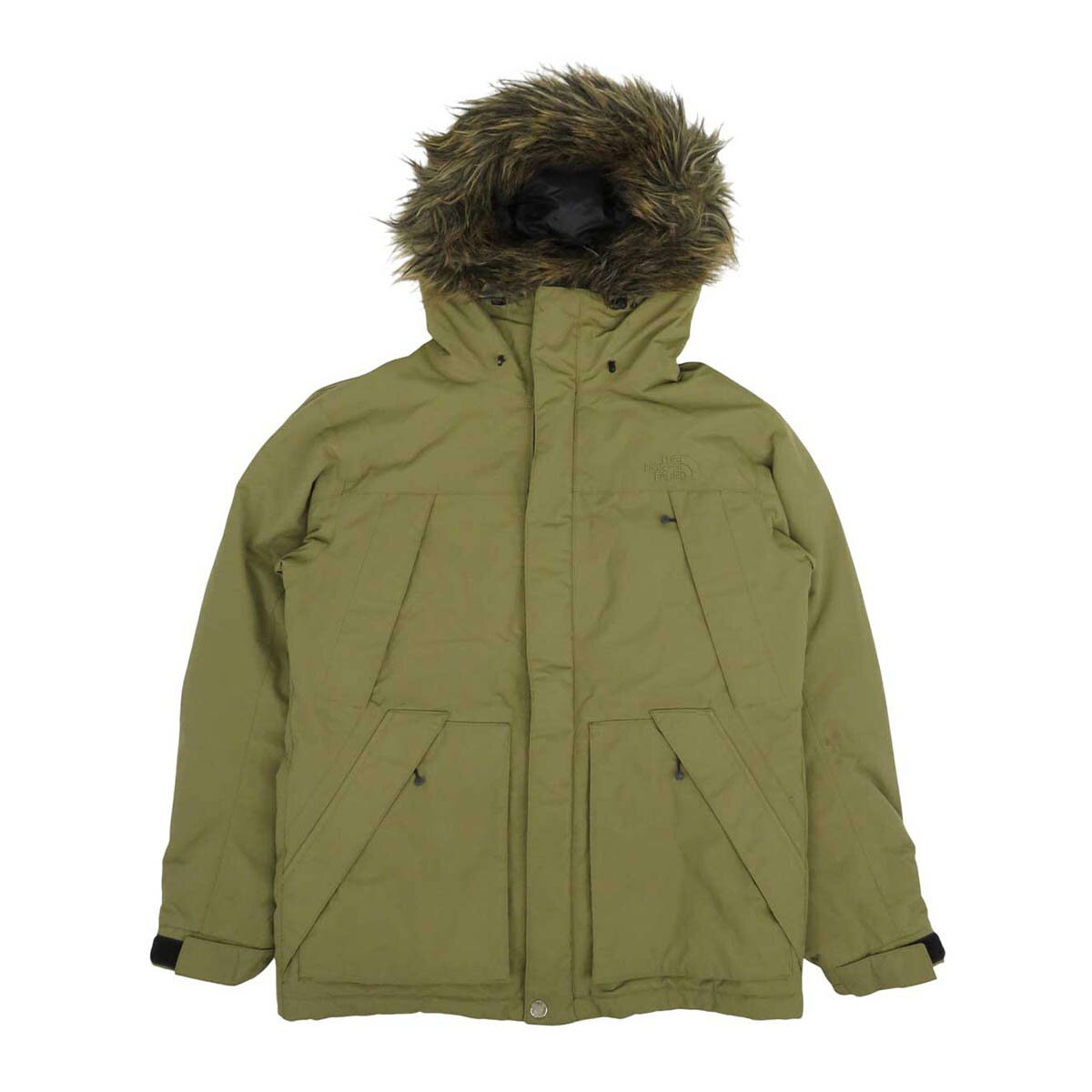 ザ ノース フェイス マウンテン ファー ダウンジャケット ND91722Z メンズ カーキ THE NORTH FACE 【中古】 【アパレル・小物】