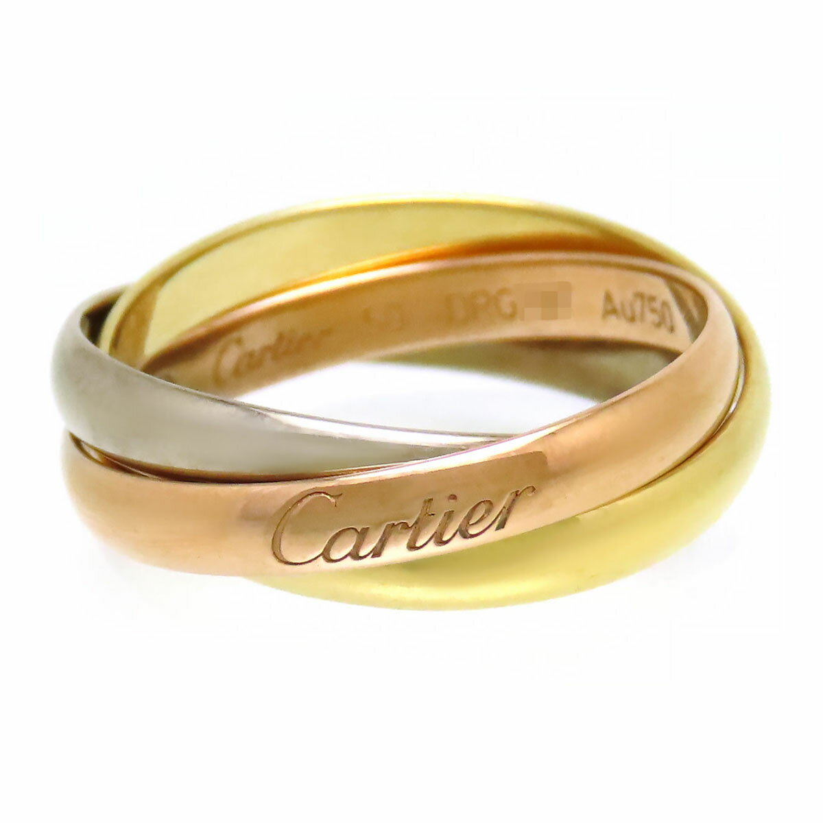 カルティエ トリニティ リング SM #50 Au750 (K18YG K18WG K18PG) レディース CARTIER [美品] 【中古】 【ジュエリー】のサムネイル