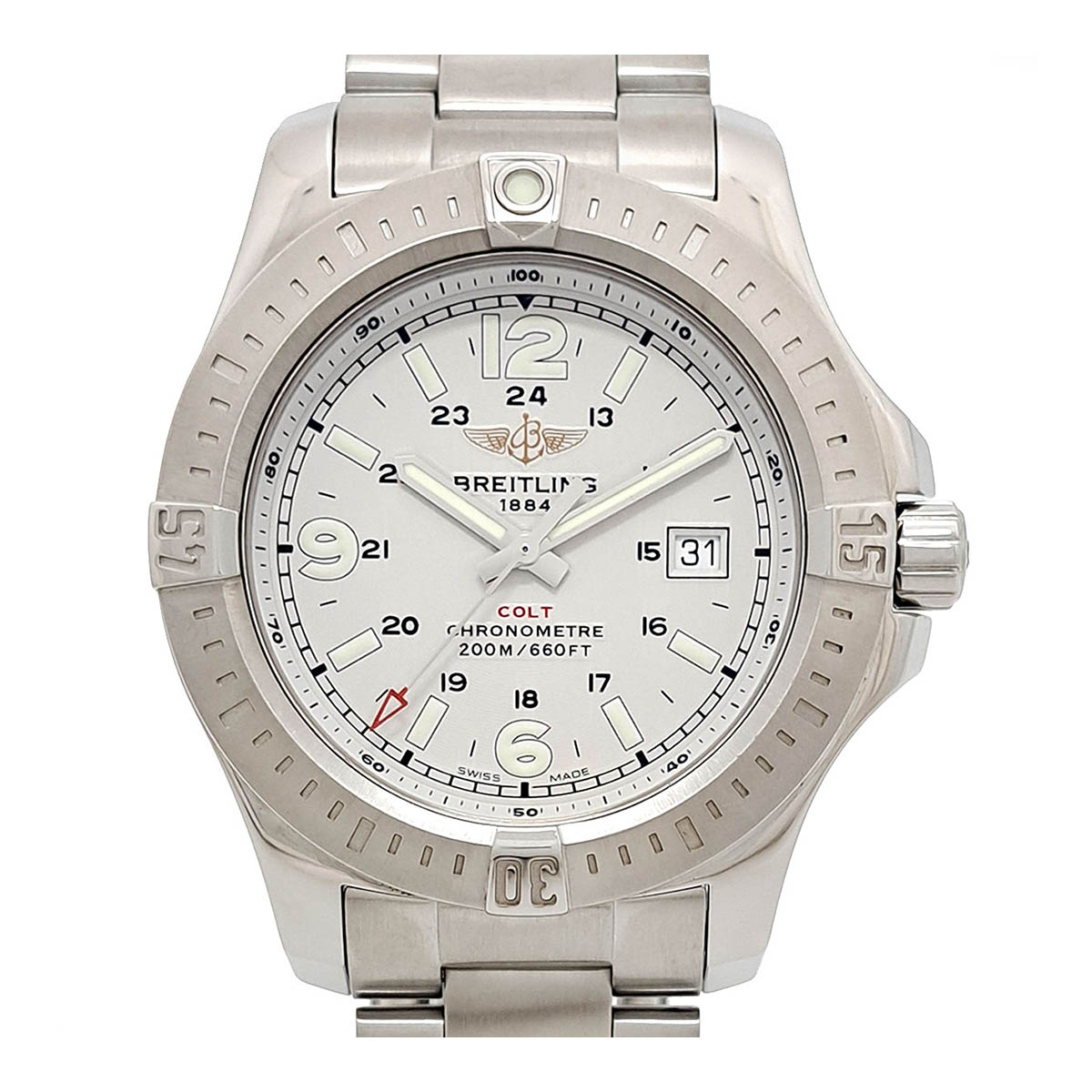 ブライトリング コルト デイト A74388 クオーツ ステンレススティール メンズ BREITLING 【中古】 【時計】