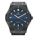 ウブロ クラシック・フュージョン セラミック ブルー デイト 511.CM.7170.LR 自動巻き ブラックセラミック メンズ HUBLOT 【中古】 【時計】