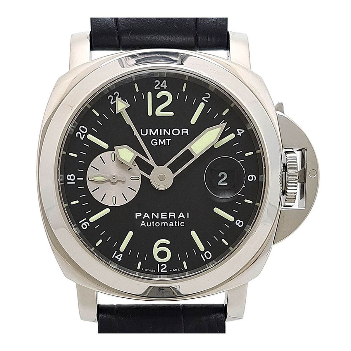 オフィチーネ パネライ ルミノール GMT デイト PAM00088 自動巻き ステンレススティール メンズ OFFICINE PANERAI 【中古】 【時計】