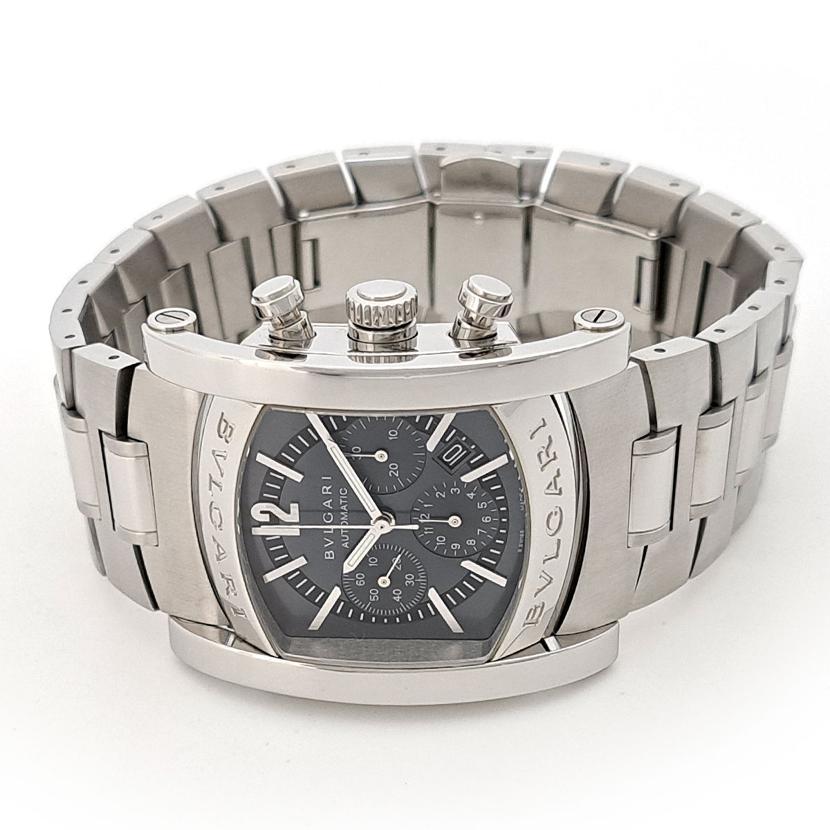 ブルガリ アショーマ クロノグラフ AA44SCH 自動巻き ステンレススティール メンズ BVLGARI 【中古】 【時計】