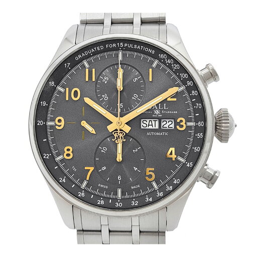 ボールウォッチ トレインマスター パルスメーターII クロノグラフ CM3038C 自動巻き ステンレススティール メンズ BALLWATCH 【中古】 【時計】 ボールウォッチ トレインマスター パルスメーターII クロノグラフ CM3038C 自動巻き ステンレススティール メンズ BALLWATCH 【中古】 【時計】