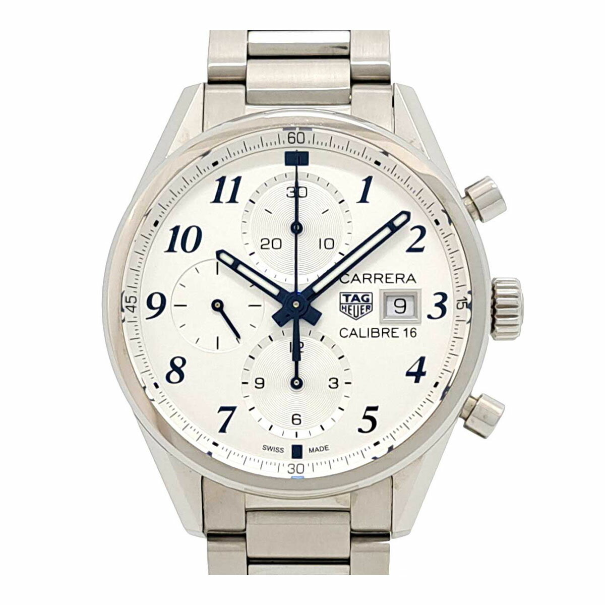 タグホイヤー カレラ キャリバー16 クロノグラフ ブルーエディション CBK2114.BA0715 自動巻き ステンレススティール メンズ TAG HEUER 【中古】 【時計】
