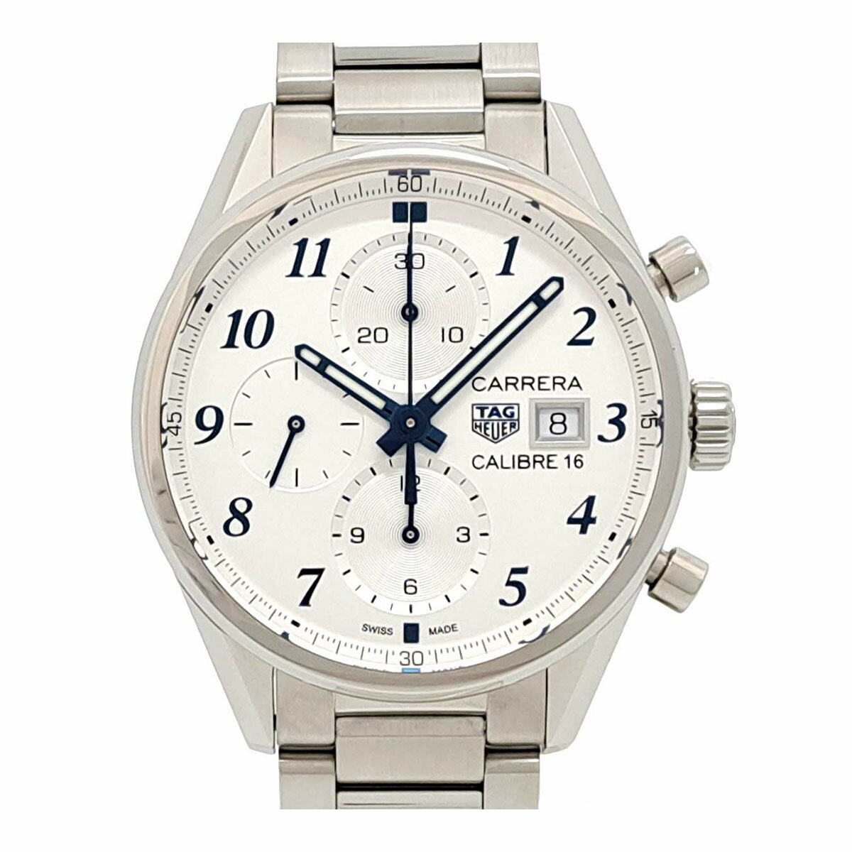 タグホイヤー カレラ キャリバー16 クロノグラフ ブルーエディション CBK2114.BA0715 自動巻き ステンレススティール メンズ TAG HEUER 【中古】 【時計】