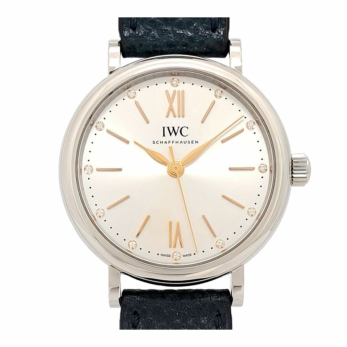 IWC ポートフィノ・オートマティック 34 12Pダイヤ IW357411 自動巻き ステンレススティール レディース ボーイズ IWC 【中古】 【時計】