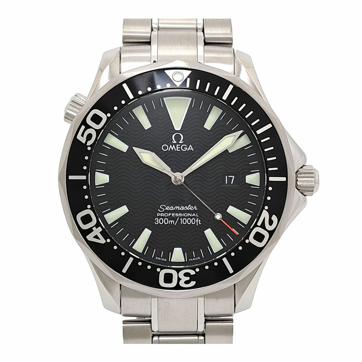 オメガ シーマスター300 2264.50 クオーツ ステンレススティール メンズ OMEGA 【中 ...