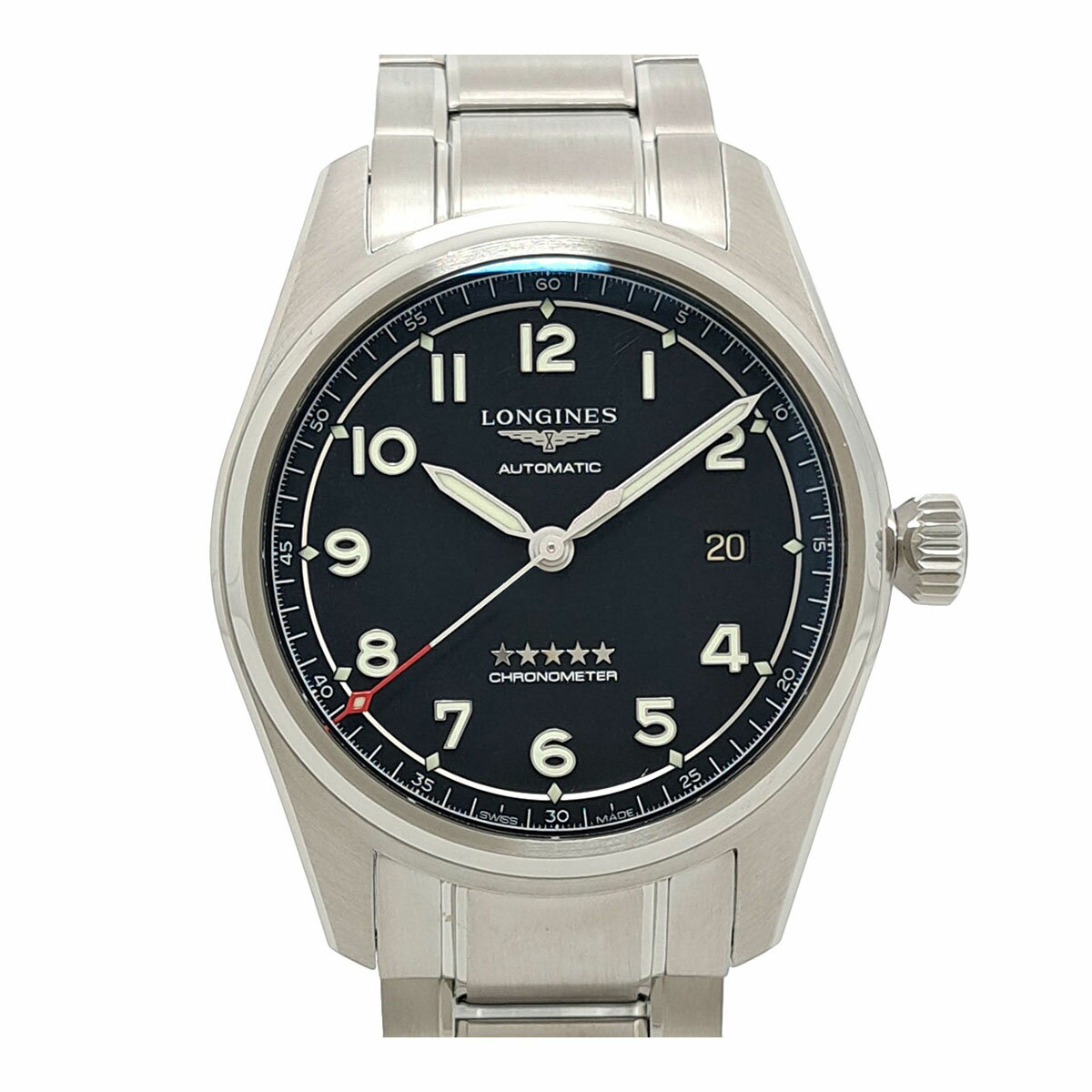 ロンジン スピリット L3.810.4 自動巻き ステンレススティール メンズ LONGINES 【中古】 【時計】