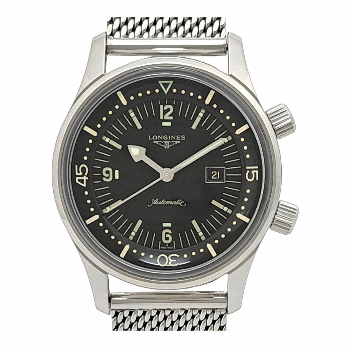 ロンジン レジェンドダイバー L3.374.4.50.6 自動巻き ステンレススティール メンズ LONGINES 【中古】 【時計】