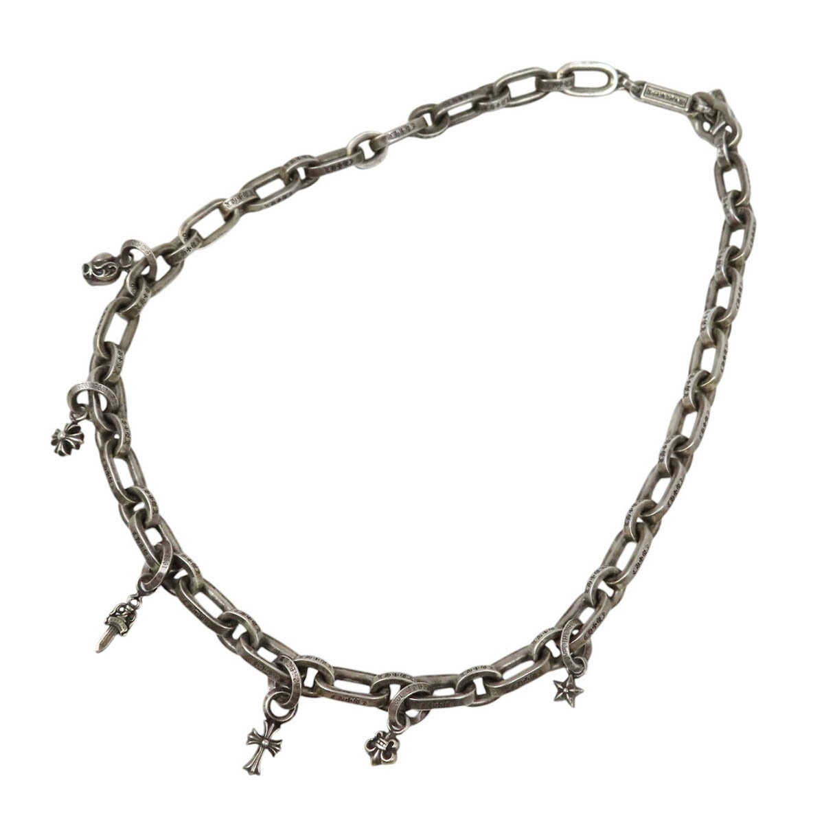 乐天商城 - クロムハーツ ペーパー Eチェーン マルチモチーフ ネックレス 18インチ SV925 ユニセックス CHROME HEARTS 【中古】 【アパレル・小物】
