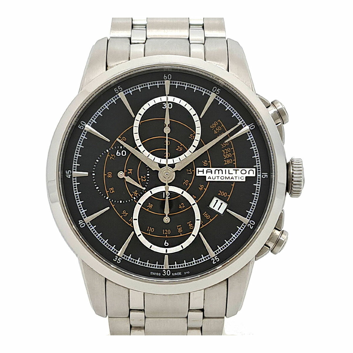 乐天商城 - ハミルトン レイルロード クロノグラフ H406560 自動巻き ステンレススティール メンズ HAMILTON 【中古】 【時計】