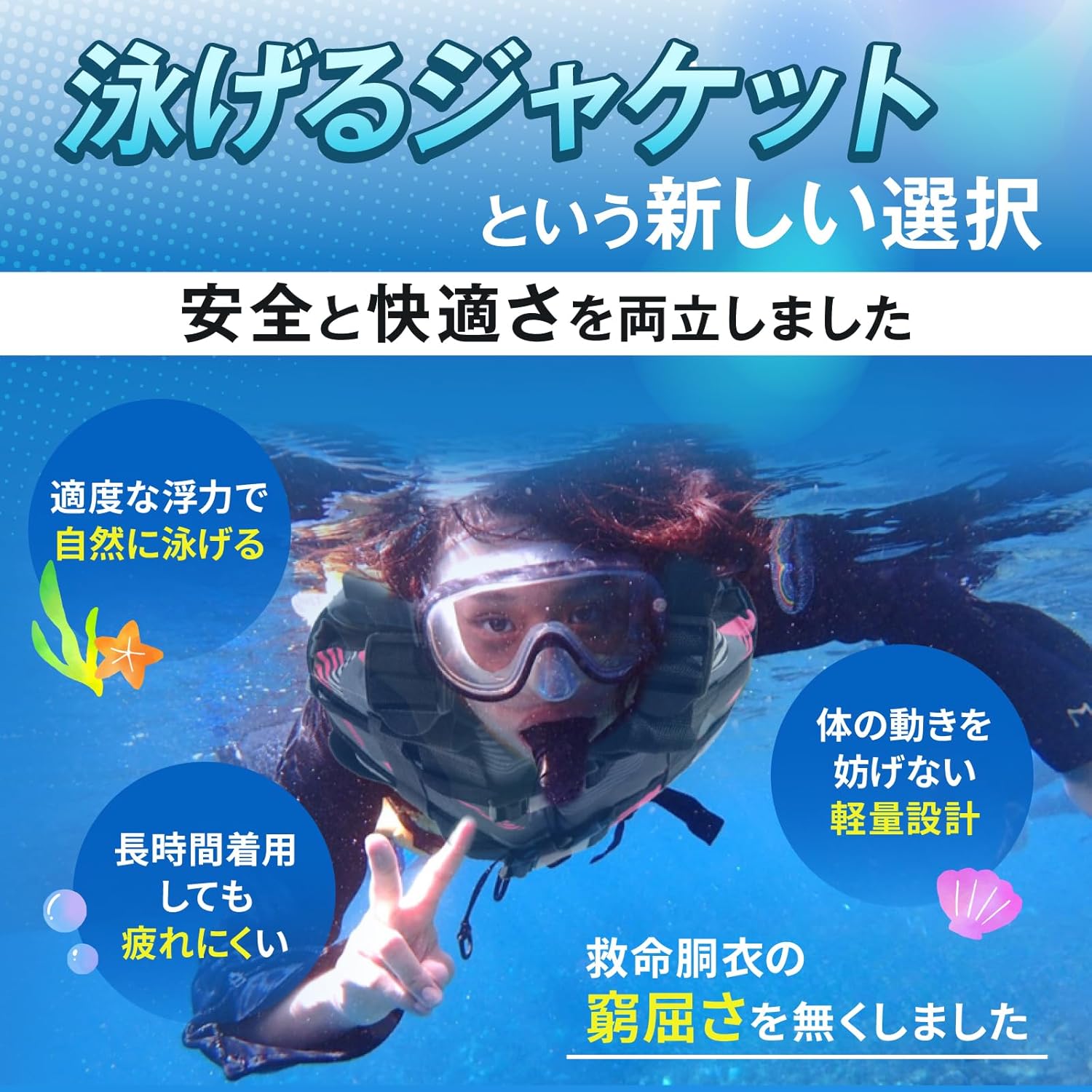 tutatuのWATER GAMES ライフ フローティングベスト シュノーケリングベスト 大人用 子供用 防水スマホケース 付き 日本国内 一般財団法人日本船舶品質管理協会 製品安全評価センター 浮力測定実施済 迷彩クロームイエロー M｜アングル3