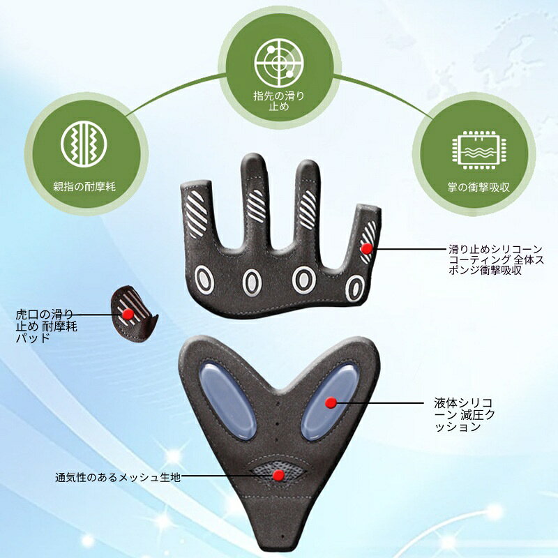 tutatuのトレーニンググローブ レディース 筋トレグローブ フィットネスグローブ 指なし ハーフフィンガー ジム ヨガ グローブ 手袋 保護 スポーツ トレーニング アウトドア キャンプ サイクリング｜アングル3