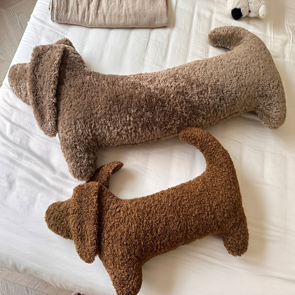Rakuten - アルパカ素材 ふわふわもちもち ダックスフンド 長い抱き枕 横向き寝やすい 足まくら 68cm/108cm