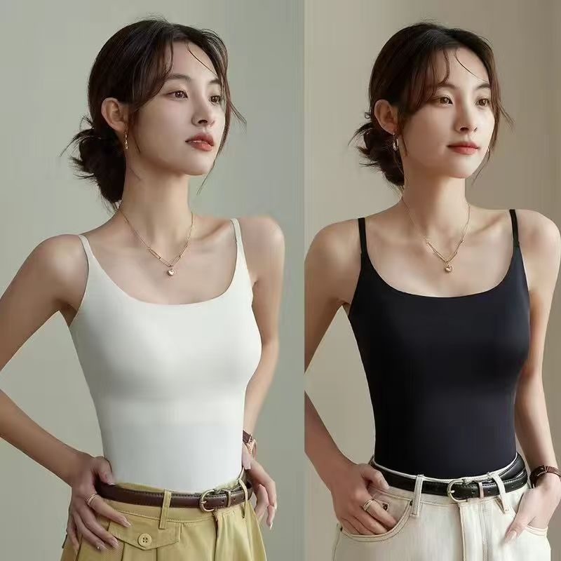 ブラトップ ブラキャミ ナイトブラ ブラジャー カップ付き インナー キャミソール ...