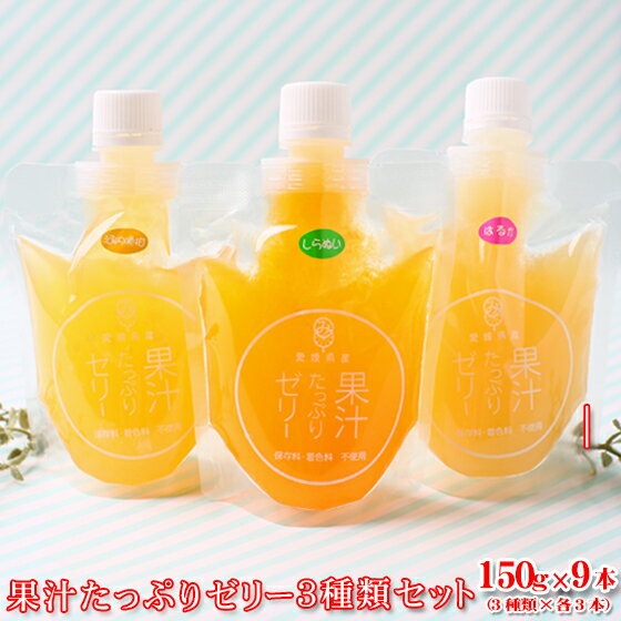 【ゼリー0303】果汁たっぷり ゼリー 3種類セット（河内晩