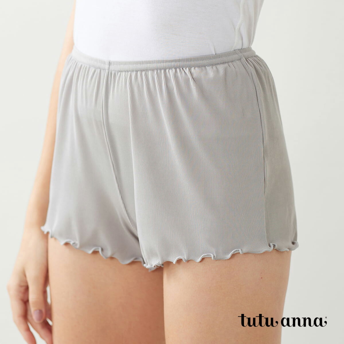 tutuanna チュチュアンナ レディース インナー ペチパンツ 1分丈 リブキュロットペチコート1分丈パンツ #2022/9/22NEW