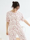 レーヨン混ハート総柄プリントTシャツ レディース ルームウェア トップス 単品 半袖