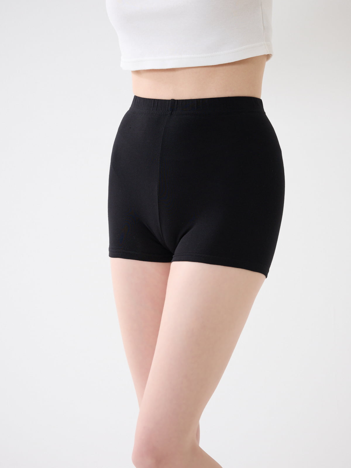 レディース レギンス 綿混マイクロミニ丈レギンスのサムネイル